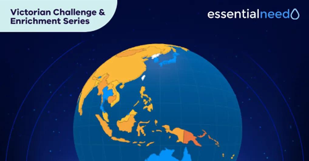 World Water Map globe showing global drinking water access